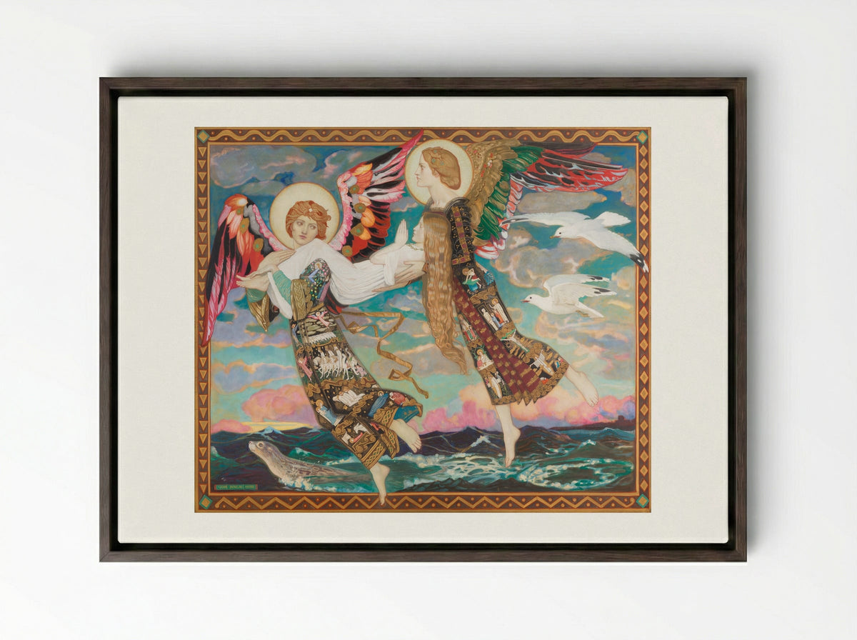 Saint Bride - John Duncan - Framed Canvas Dark Wood