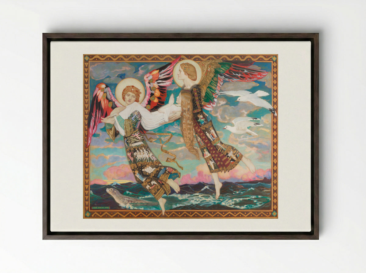Saint Bride - John Duncan - Framed Canvas Dark Wood