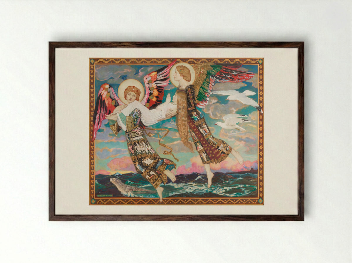 Saint Bride - John Duncan - Framed Print Dark Wood