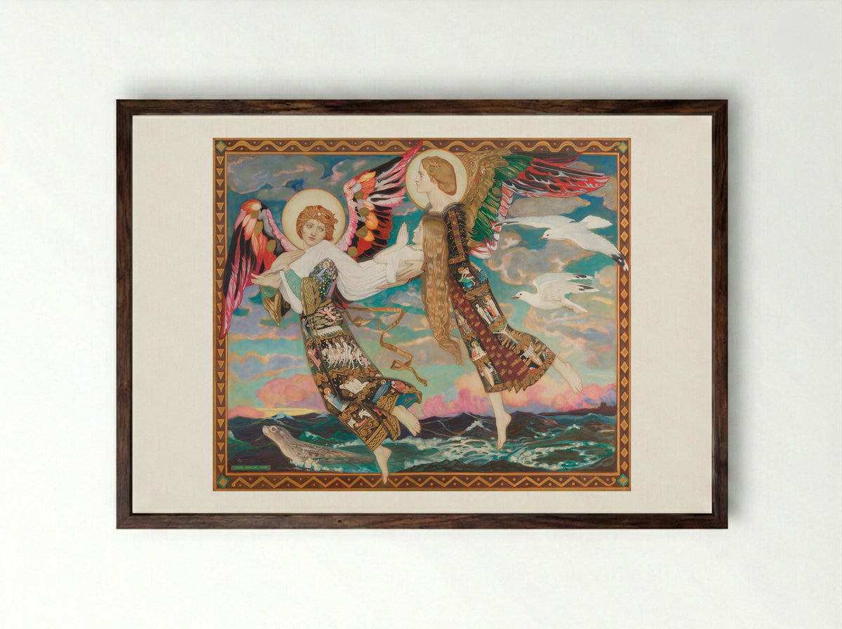 Saint Bride - John Duncan - Framed Print Dark Wood