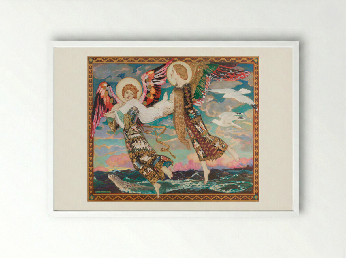 Saint Bride - John Duncan - Framed Print White
