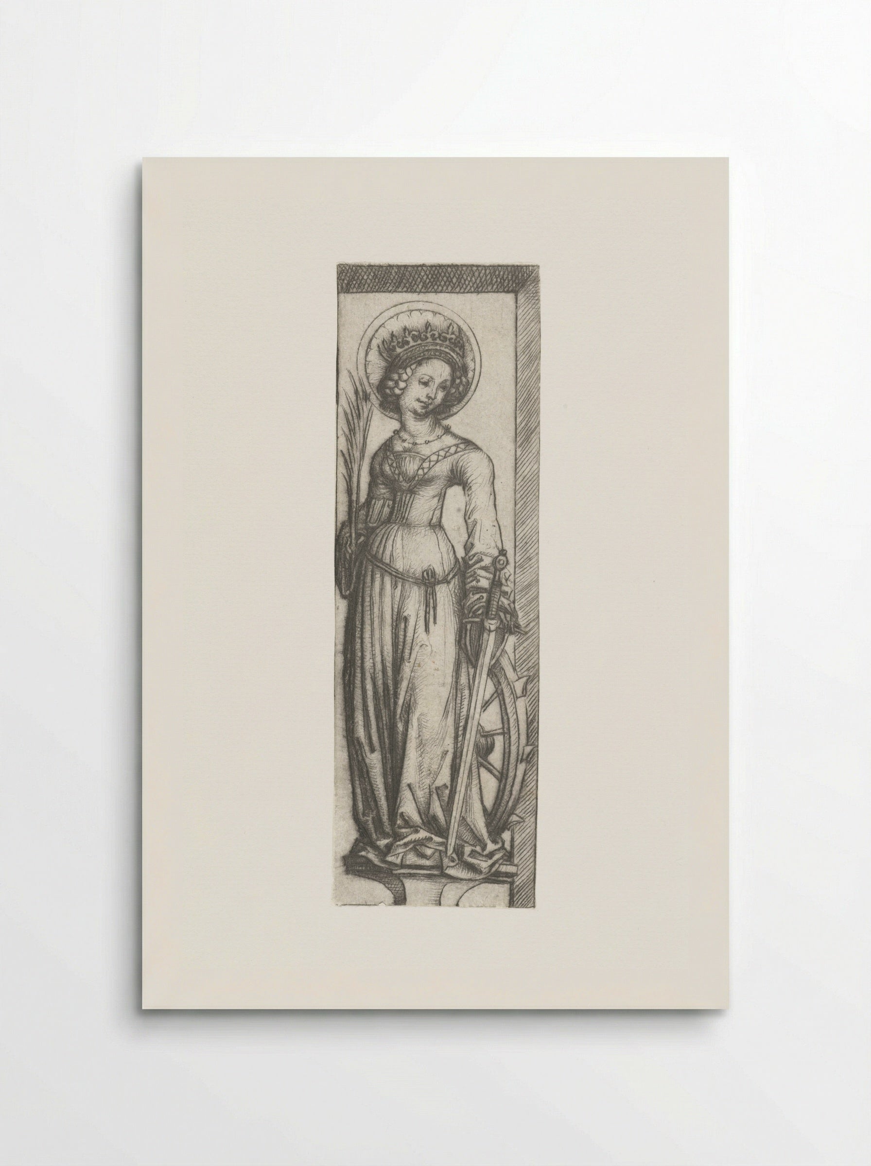 Saint Catherine in a Niche - Master of the Amsterdam Cabinet - Poster
