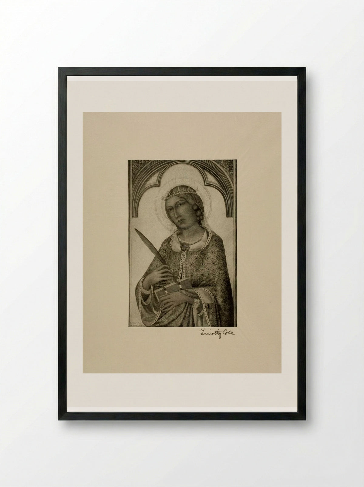 Saint Catherine of Alexandria - Timothy Cole - Framed Print Black