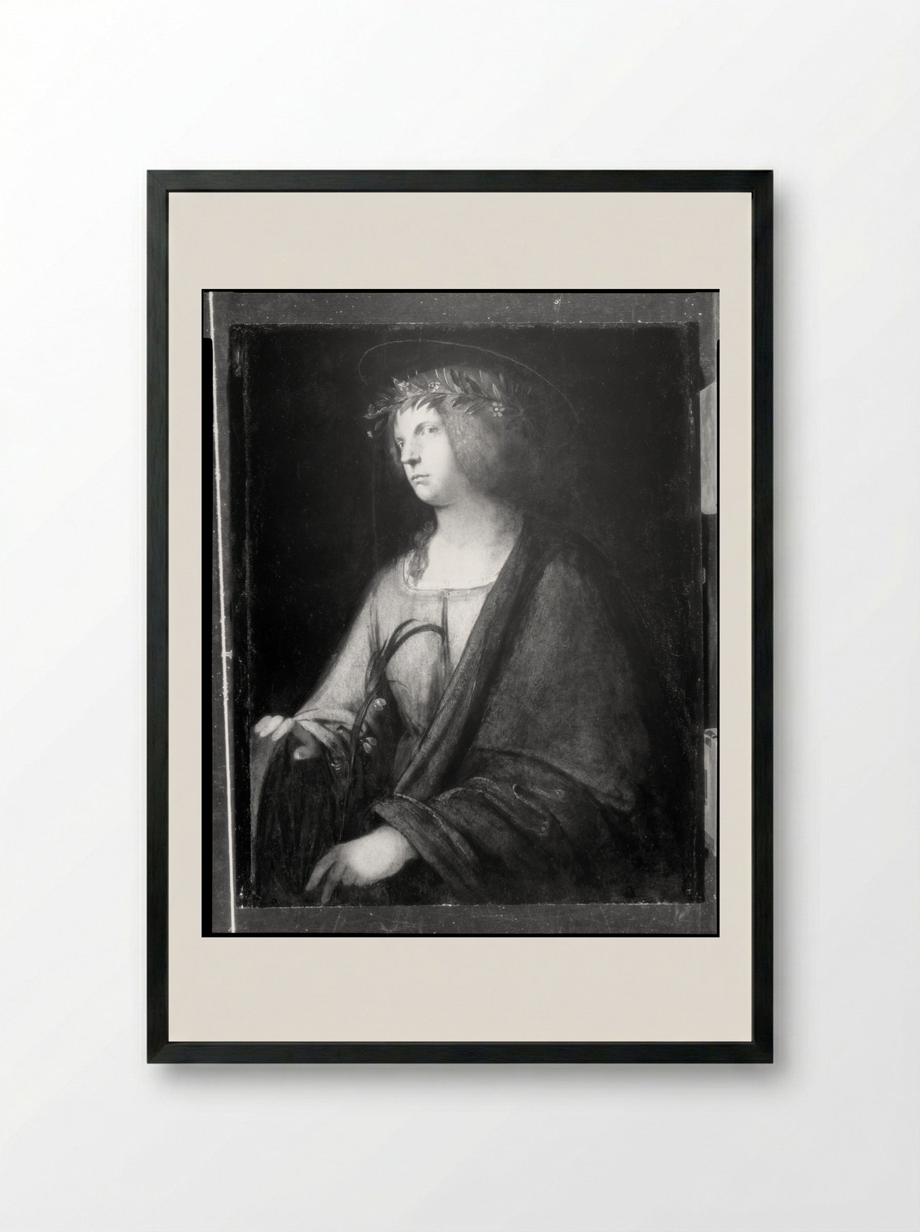 Saint Catherine of Alexandria - Girolamo Romanino - Framed Print Black