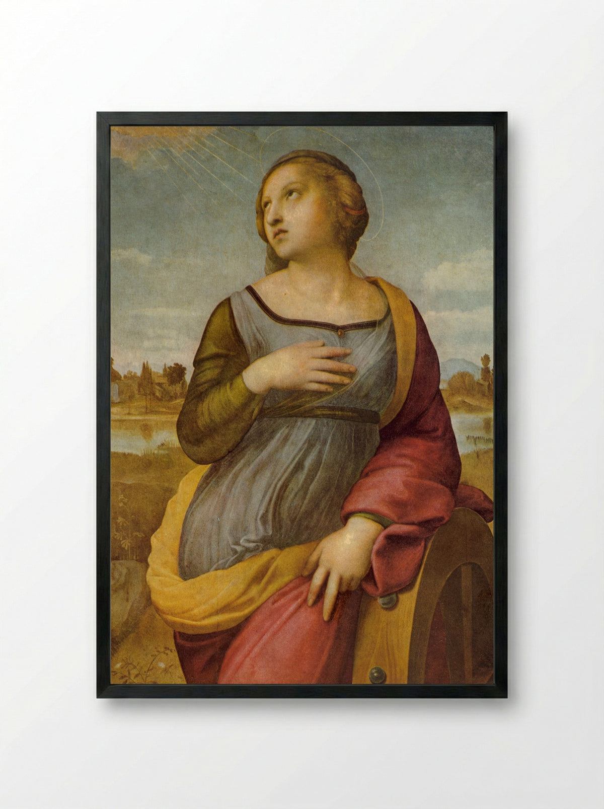 Saint Catherine of Alexandria - Raphael - Framed Print Black