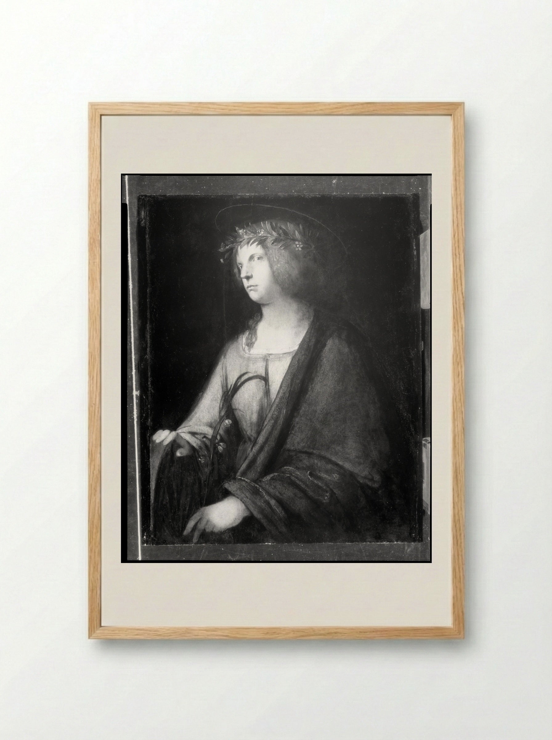 Saint Catherine of Alexandria - Girolamo Romanino - Framed Print Wood