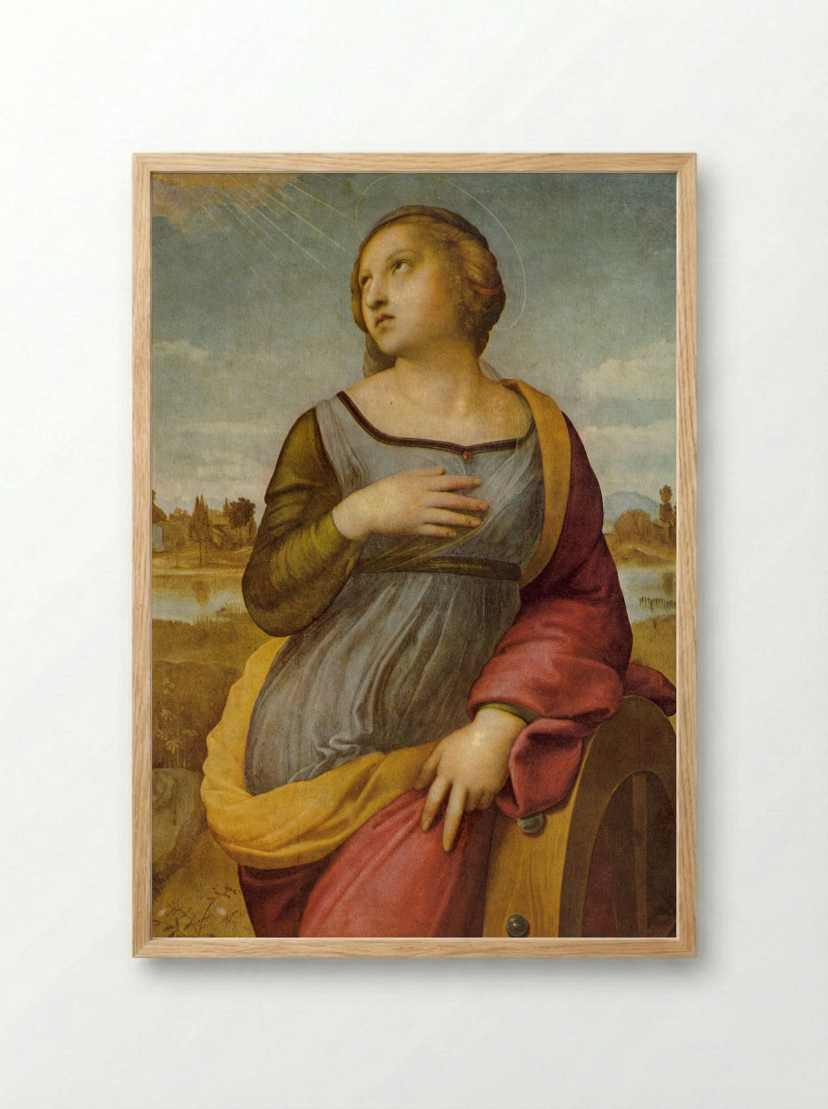 Saint Catherine of Alexandria - Raphael - Framed Print Wood