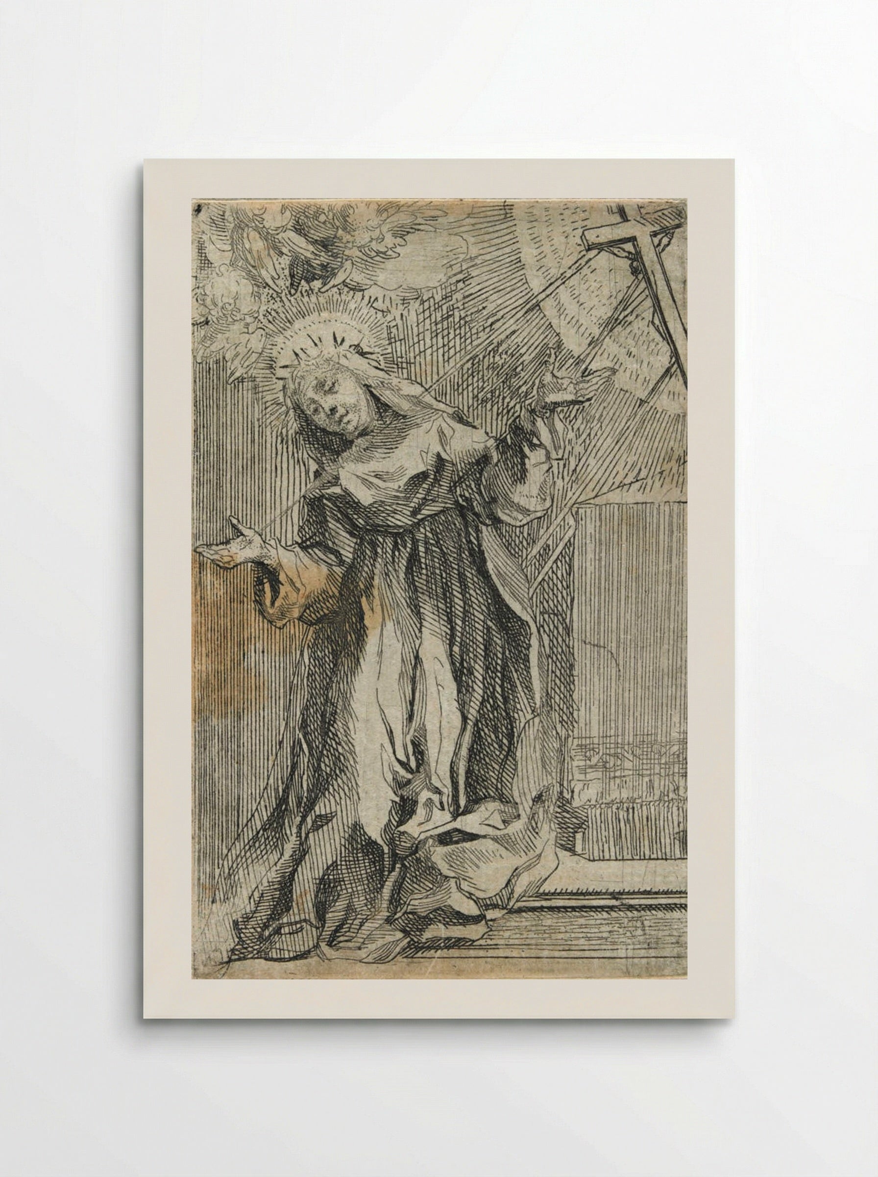 Saint Catherine of Siena Receiving the Stigmata - Francesco Vanni - Poster