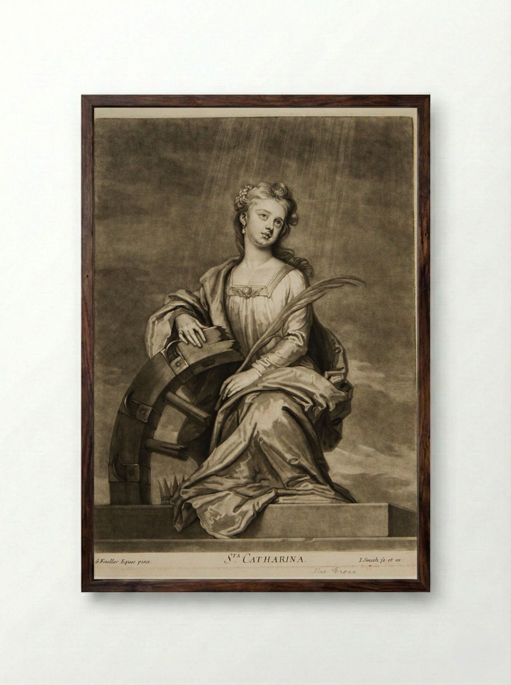 Saint Catherine - John Smith - Framed Print Dark Wood