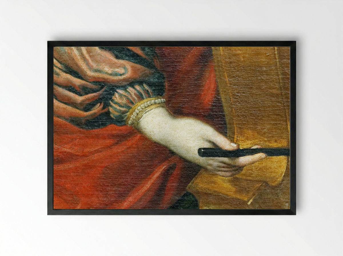 Saint Cecilia Playing the Viol - Domenichino - Framed Print Black