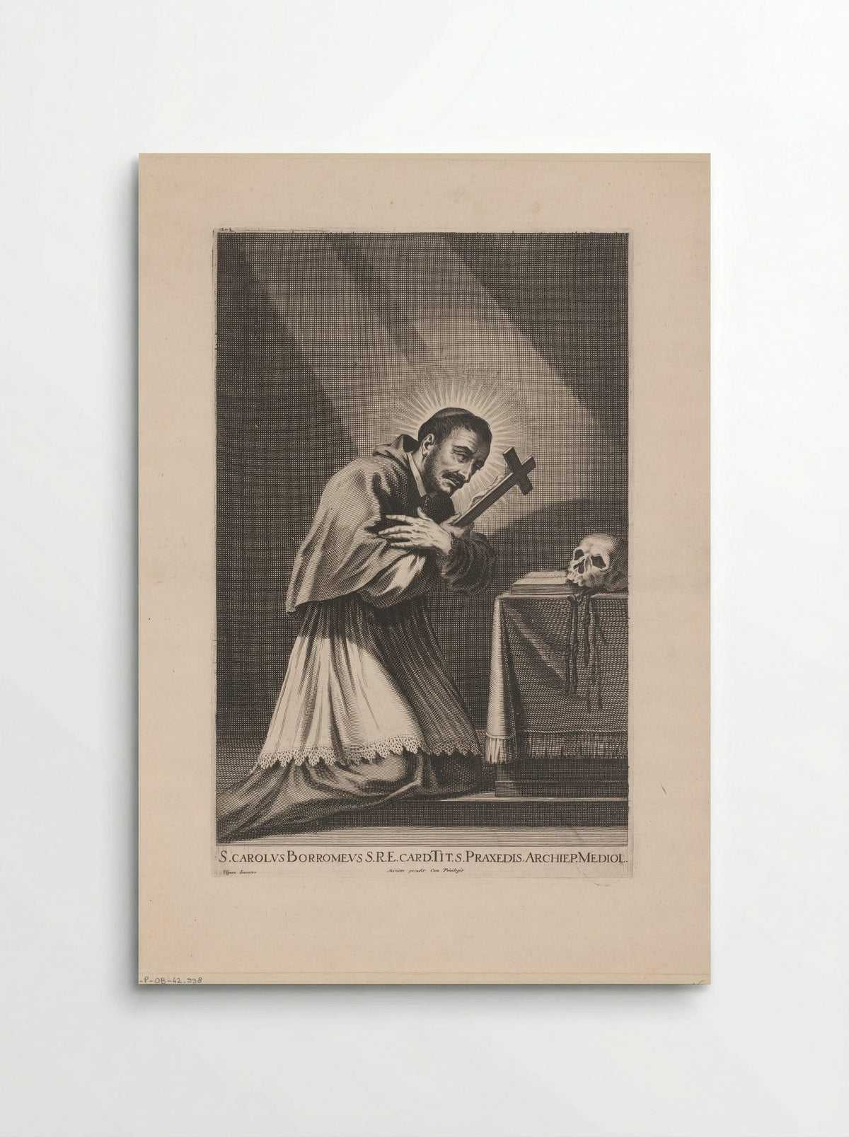 Saint Charles Borromeo in Prayer - Jean Couvay - Poster