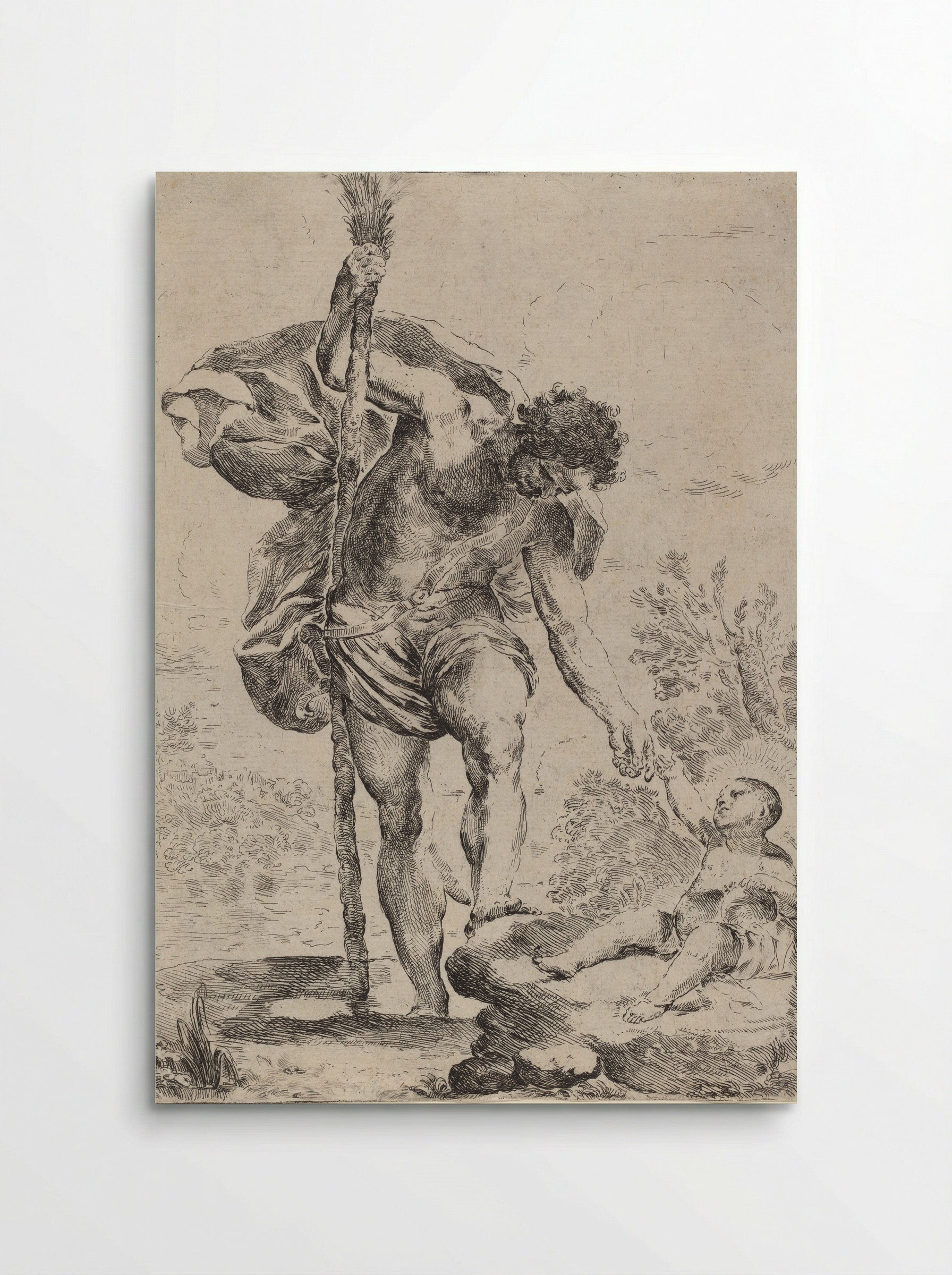 Saint Christopher Carrying the Christ Child - Francesco Amato - Poster