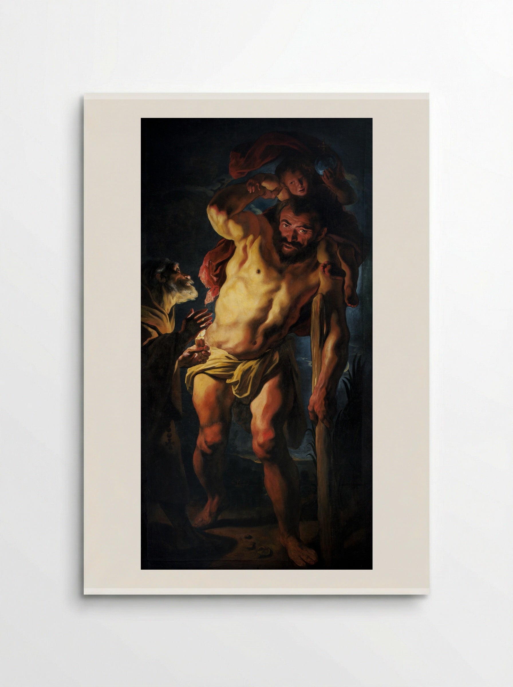 Saint Christopher carrying the Child Jesus - Jacob Jordaens - Poster