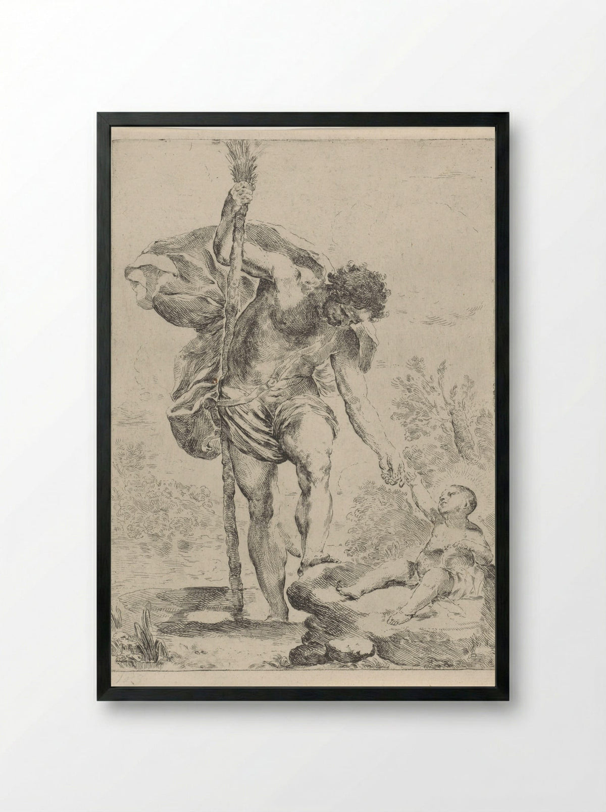Saint Christopher - Francesco Amato - Framed Print Black
