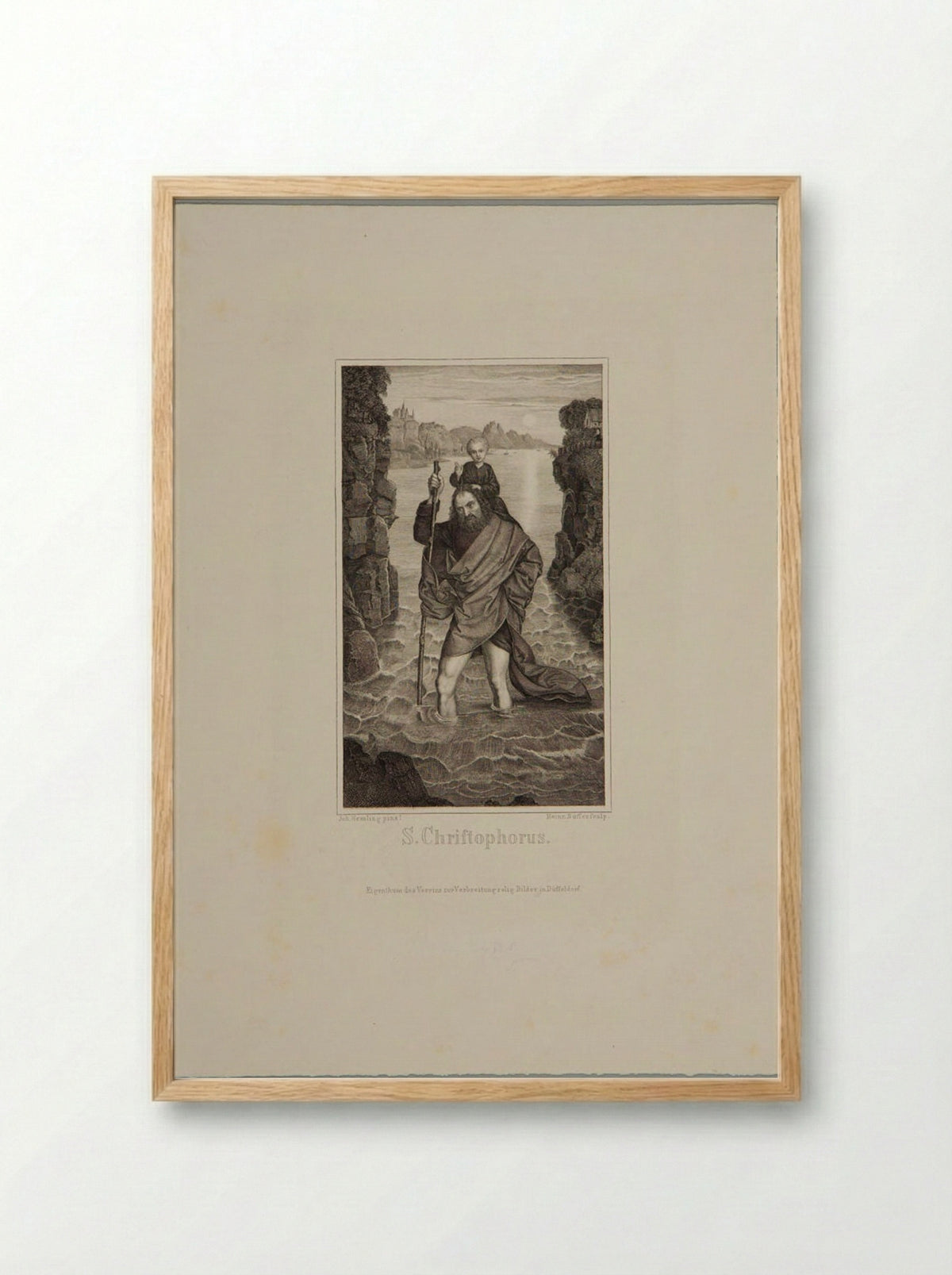Saint Christopher - Heinrich Nüsser - Framed Print Wood