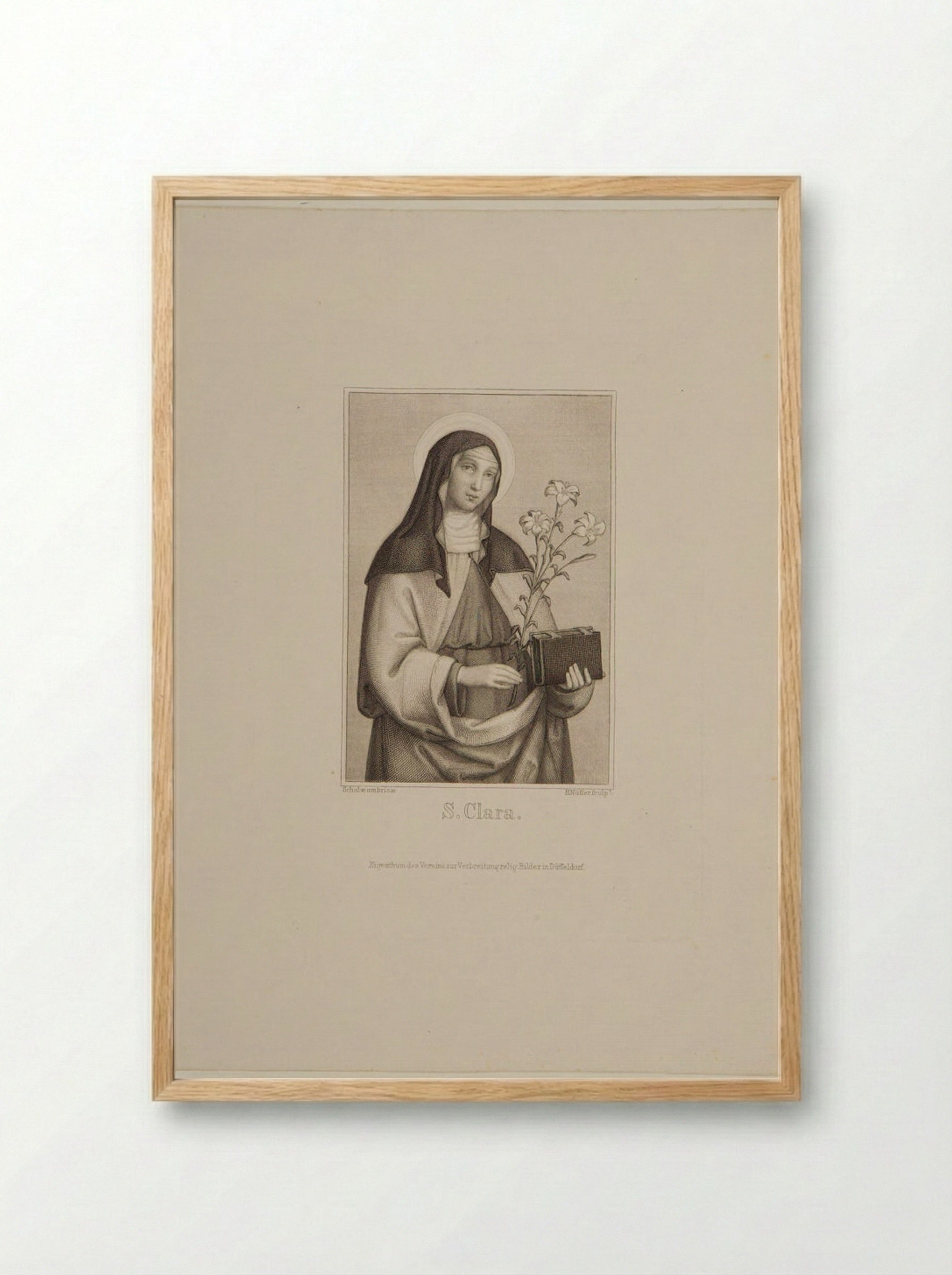 Saint Clara - Heinrich Nüsser - Framed Print Wood