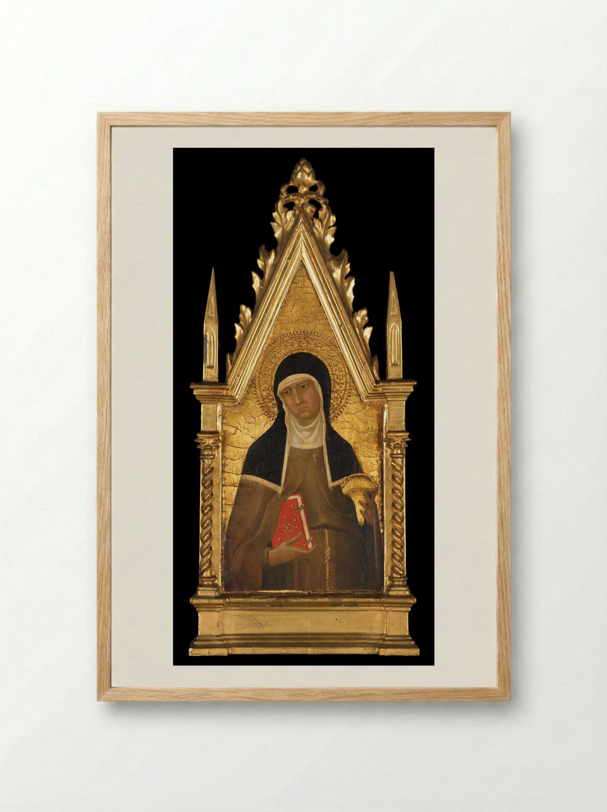 Saint Clare - Lippo Memmi - Framed Print Wood