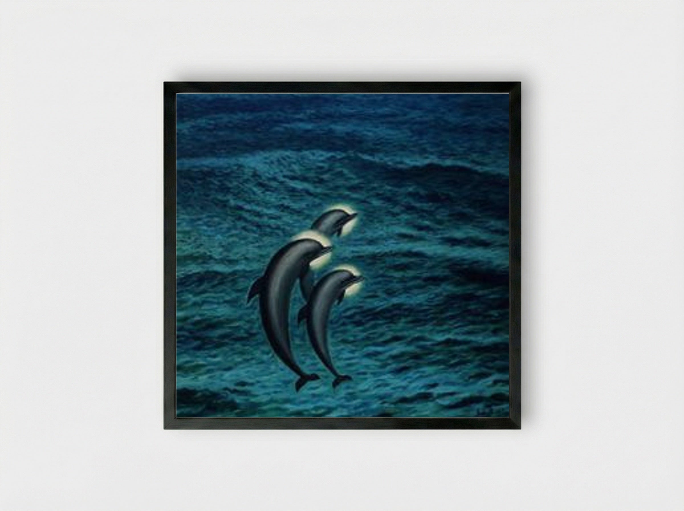 Saint Dolphins - Sabin Balasa - Framed Print Black