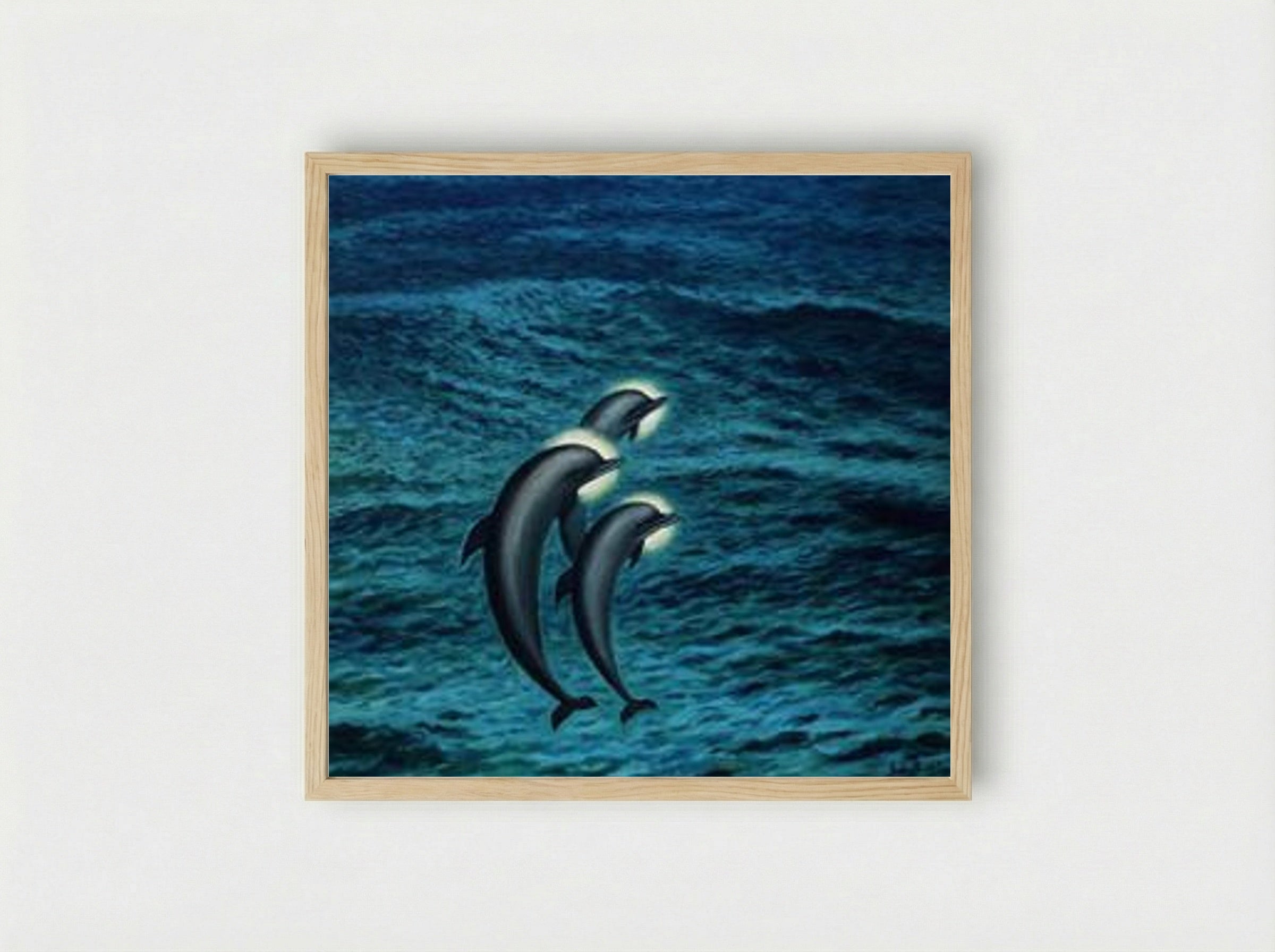 Saint Dolphins - Sabin Balasa - Framed Print Wood