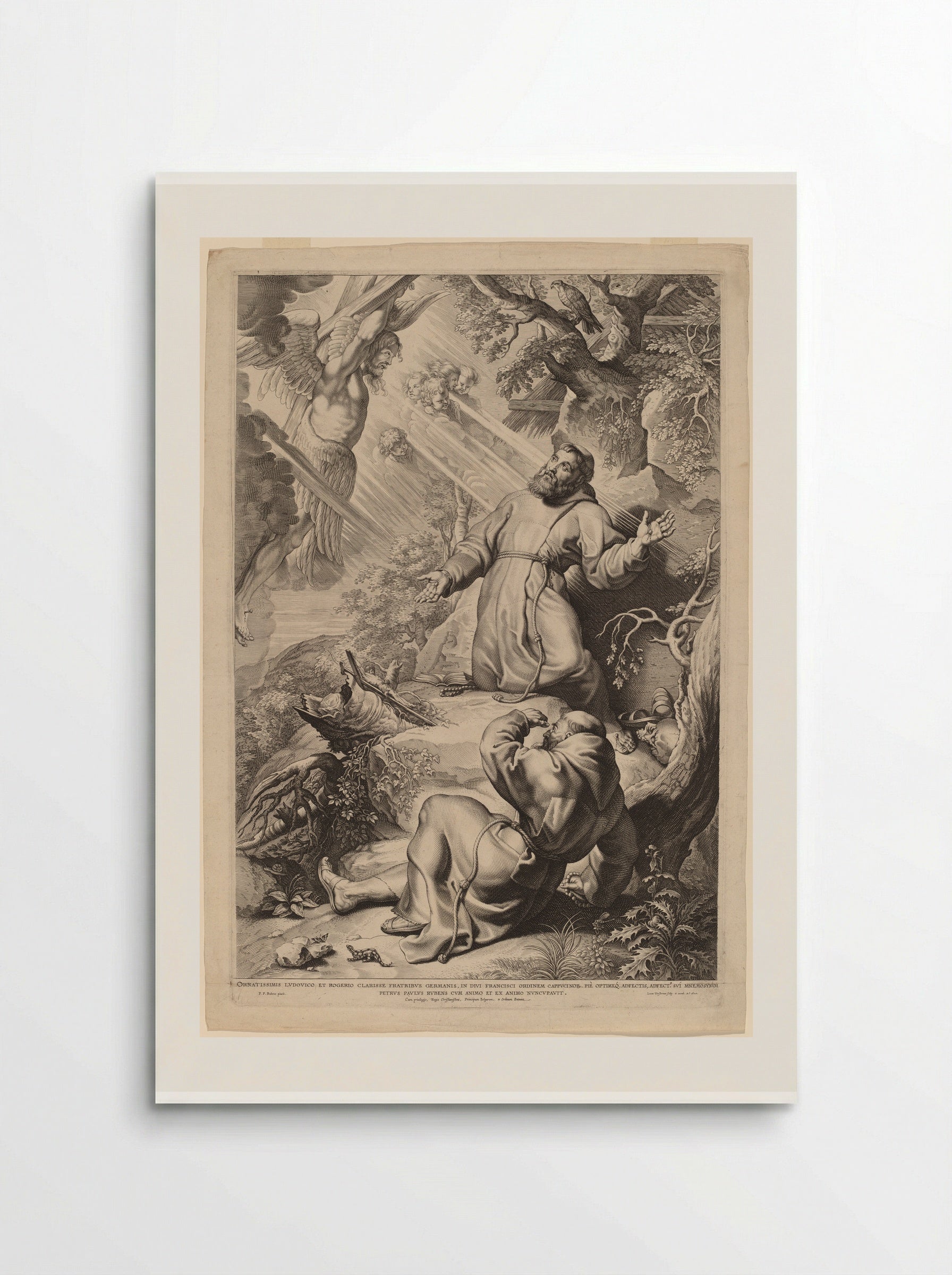 Saint Francis Receiving the Stigmata - Lucas Vorsterman I - Poster