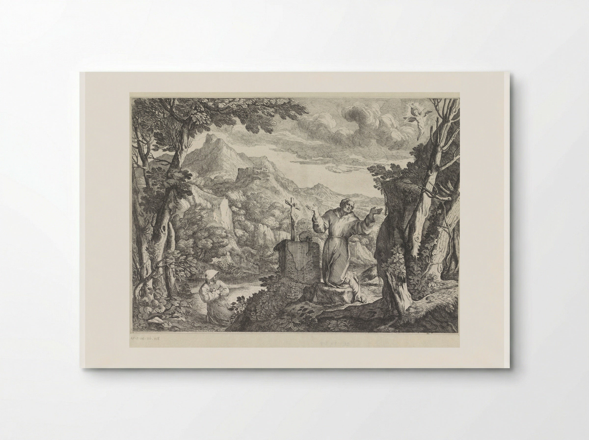 Saint Francis Receiving the Stigmata - Giovanni Francesco Grimaldi - Poster