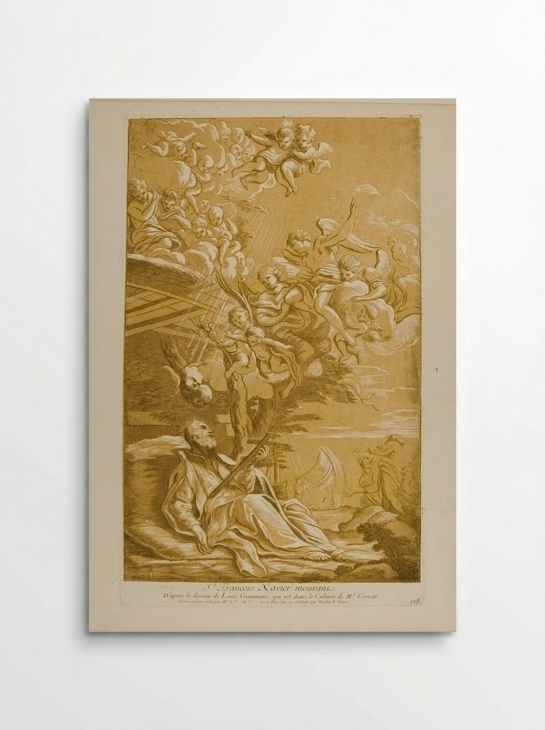 Saint Francis Xavier Dying - Anne Claude de Thubières, comte de Caylus - Poster