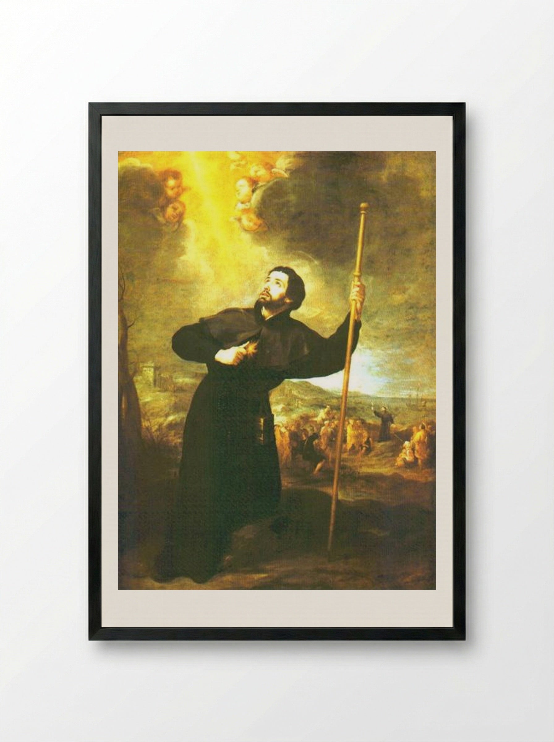 Saint Francis Xavier - Bartolomé Esteban Murillo - Framed Print Black