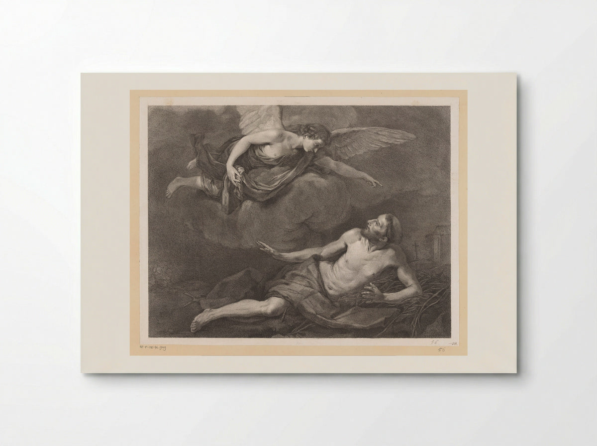 Saint Francis of Assisi and the Angel - Giovanni Marco Pitteri - Poster