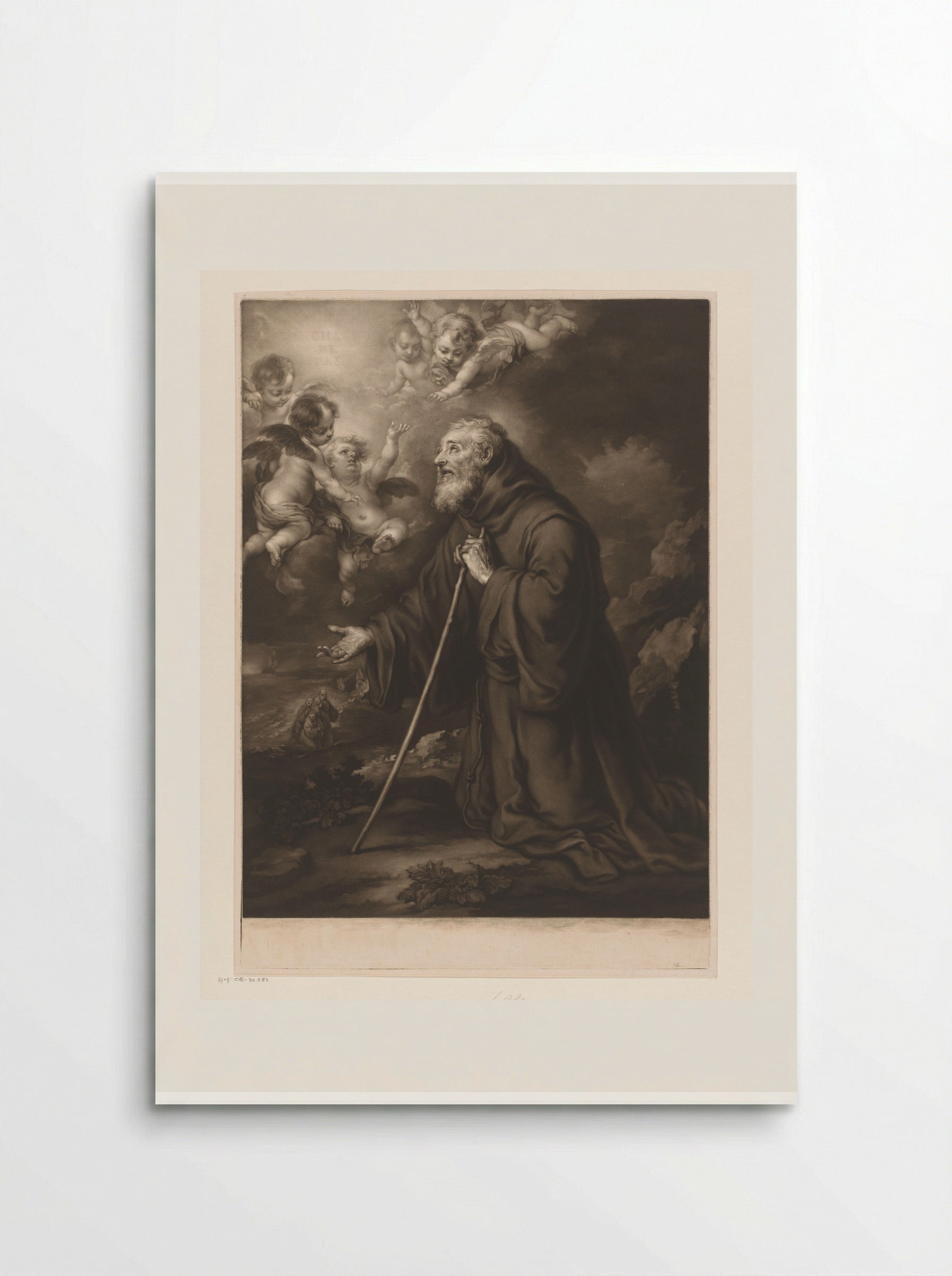 Saint Francis of Paola in Prayer - James McArdell - Poster
