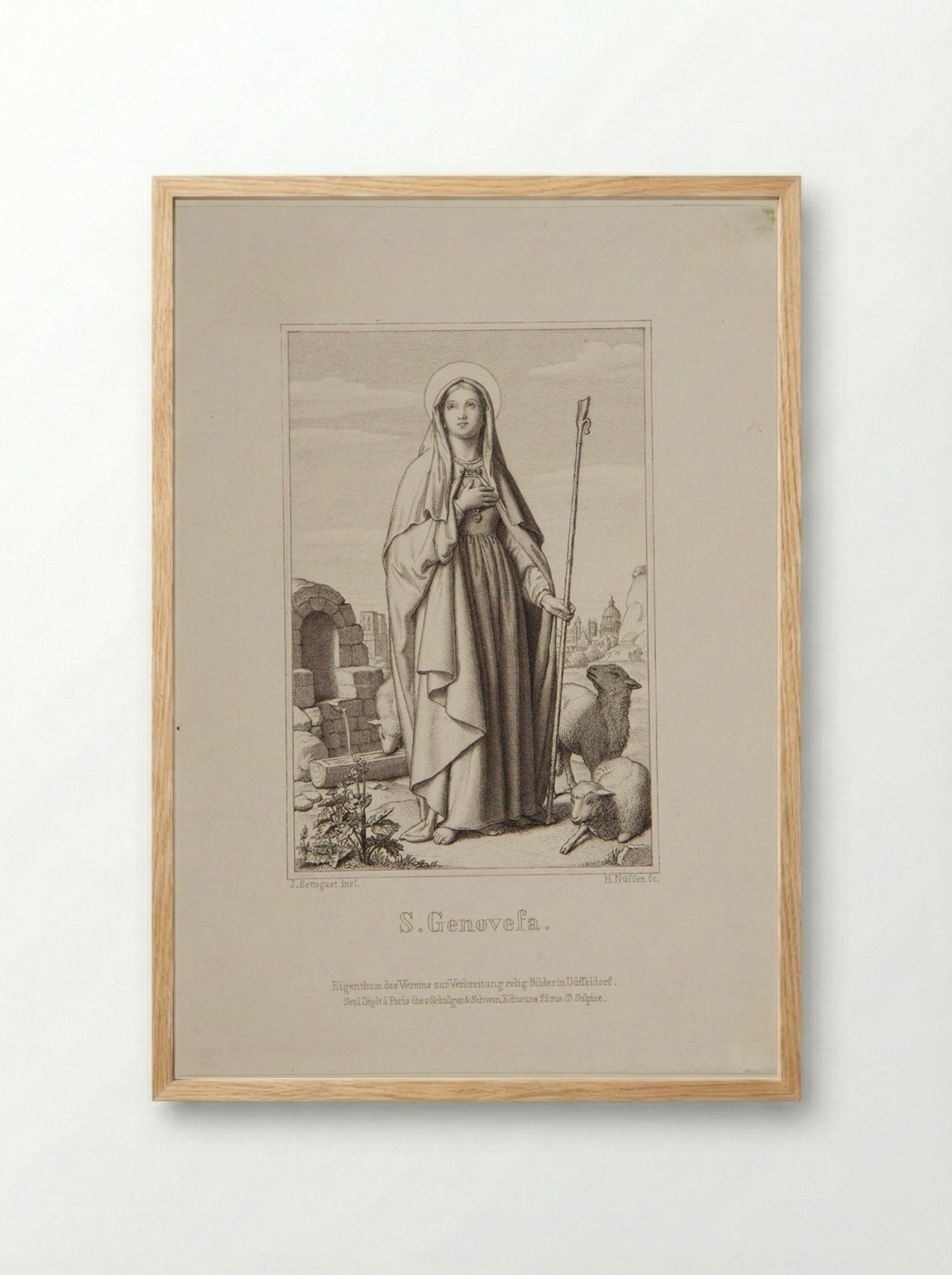 Saint Geneviève - Heinrich Nüsser - Framed Print Wood