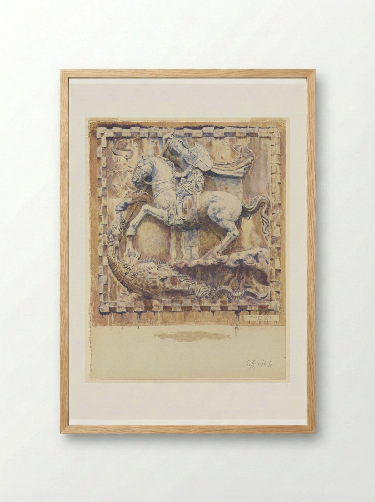 Saint George and the Dragon - Joseph Lindon Smith - Framed Print Wood
