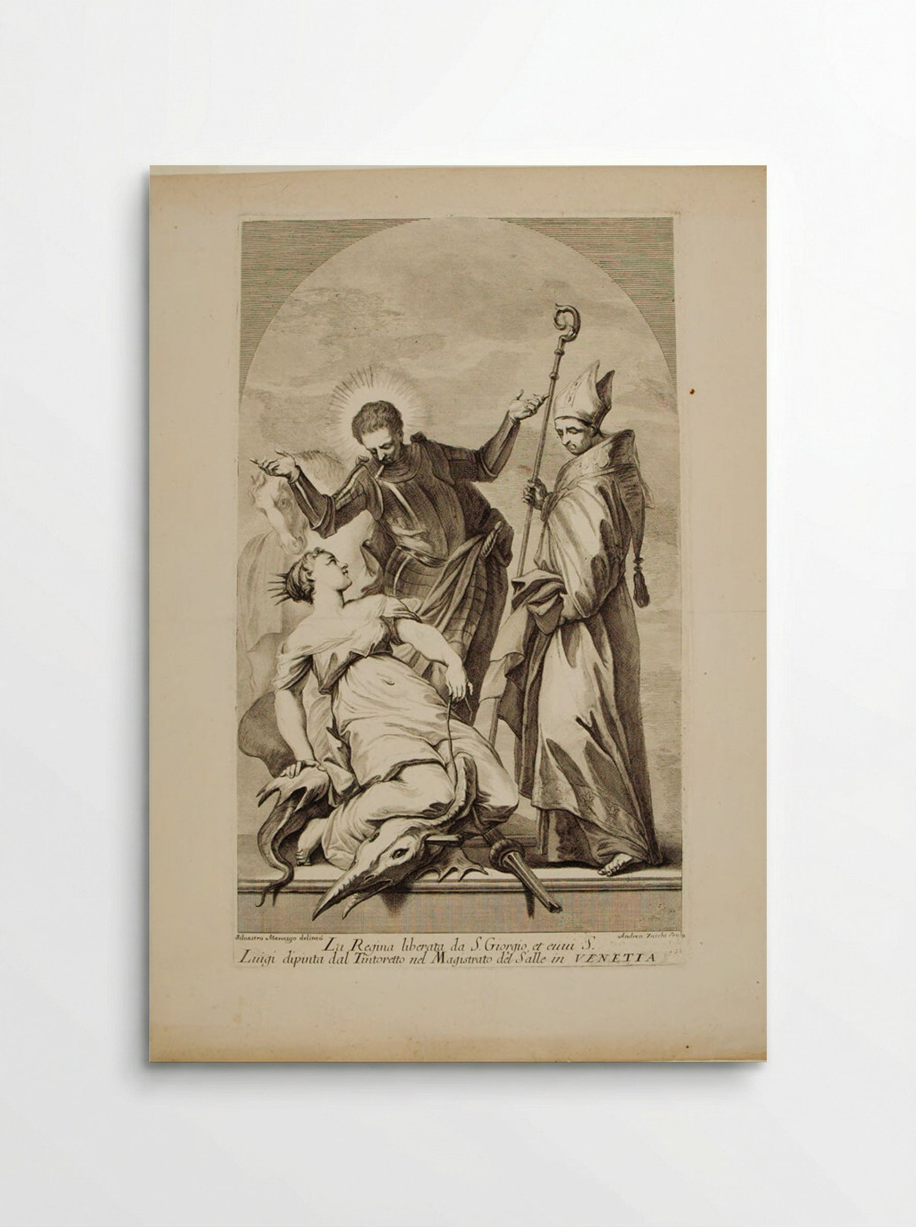 Saint George and the Princess, and Saint Louis - Andrea Zucchi - Poster