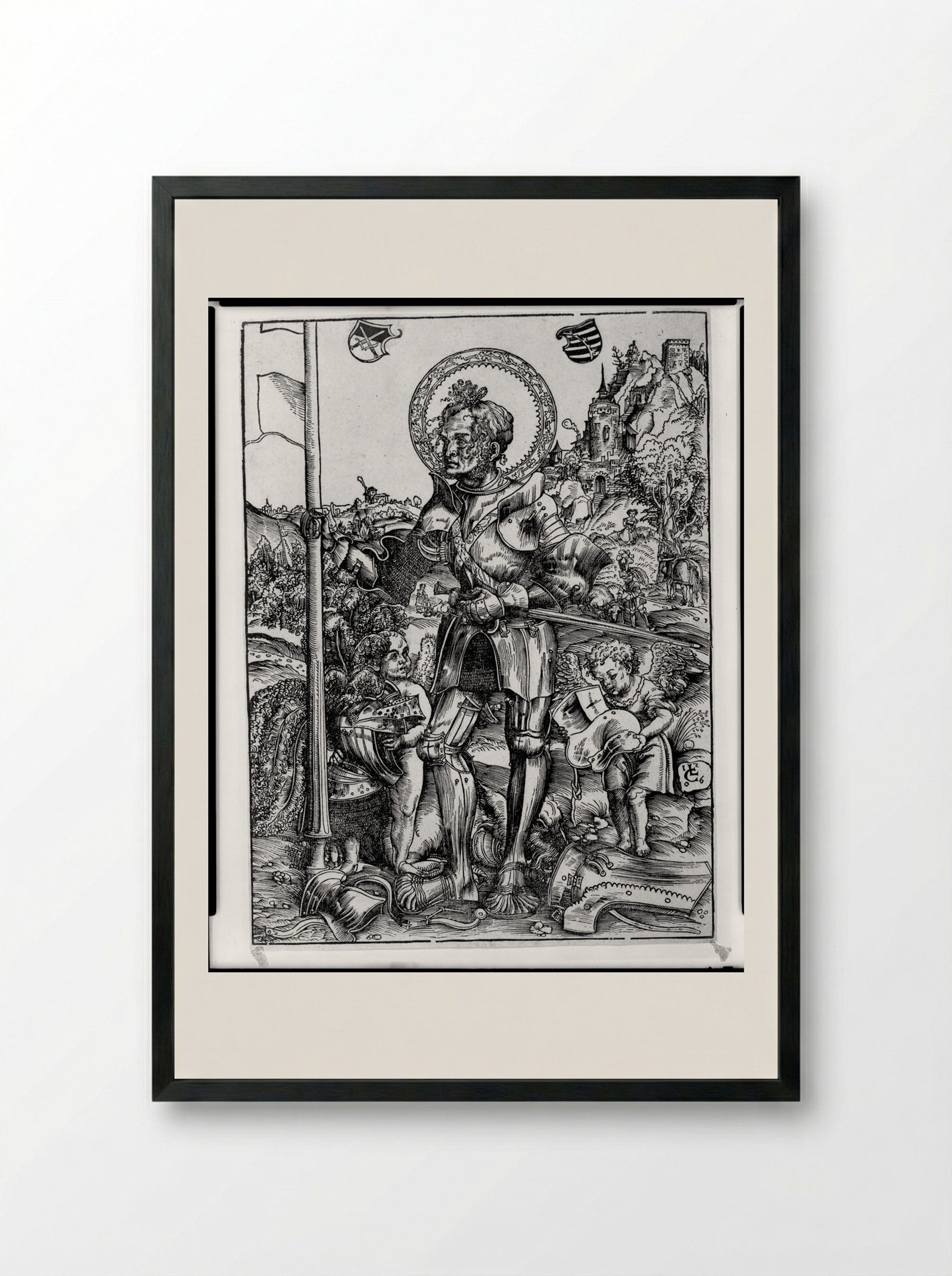 Saint George - Lucas Cranach the Elder - Framed Print Black
