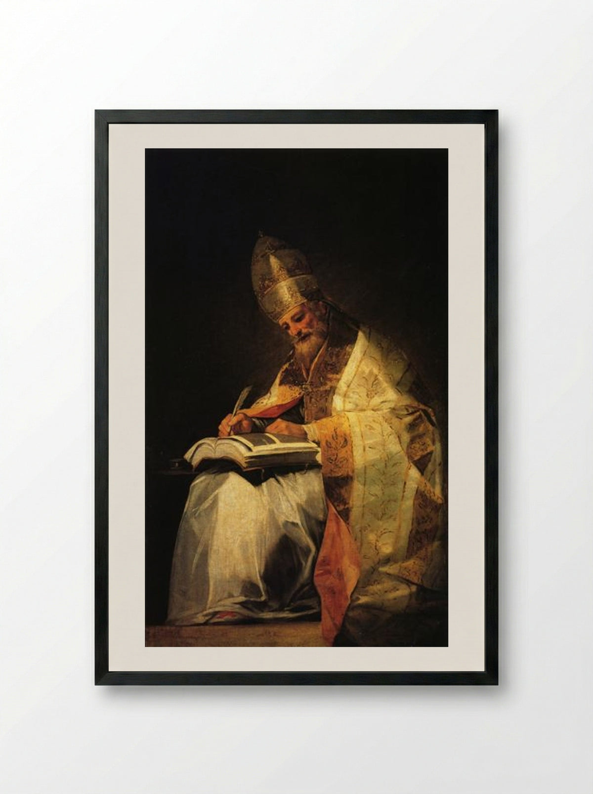 Saint Gregory the Great - Francisco Goya - Framed Print Black