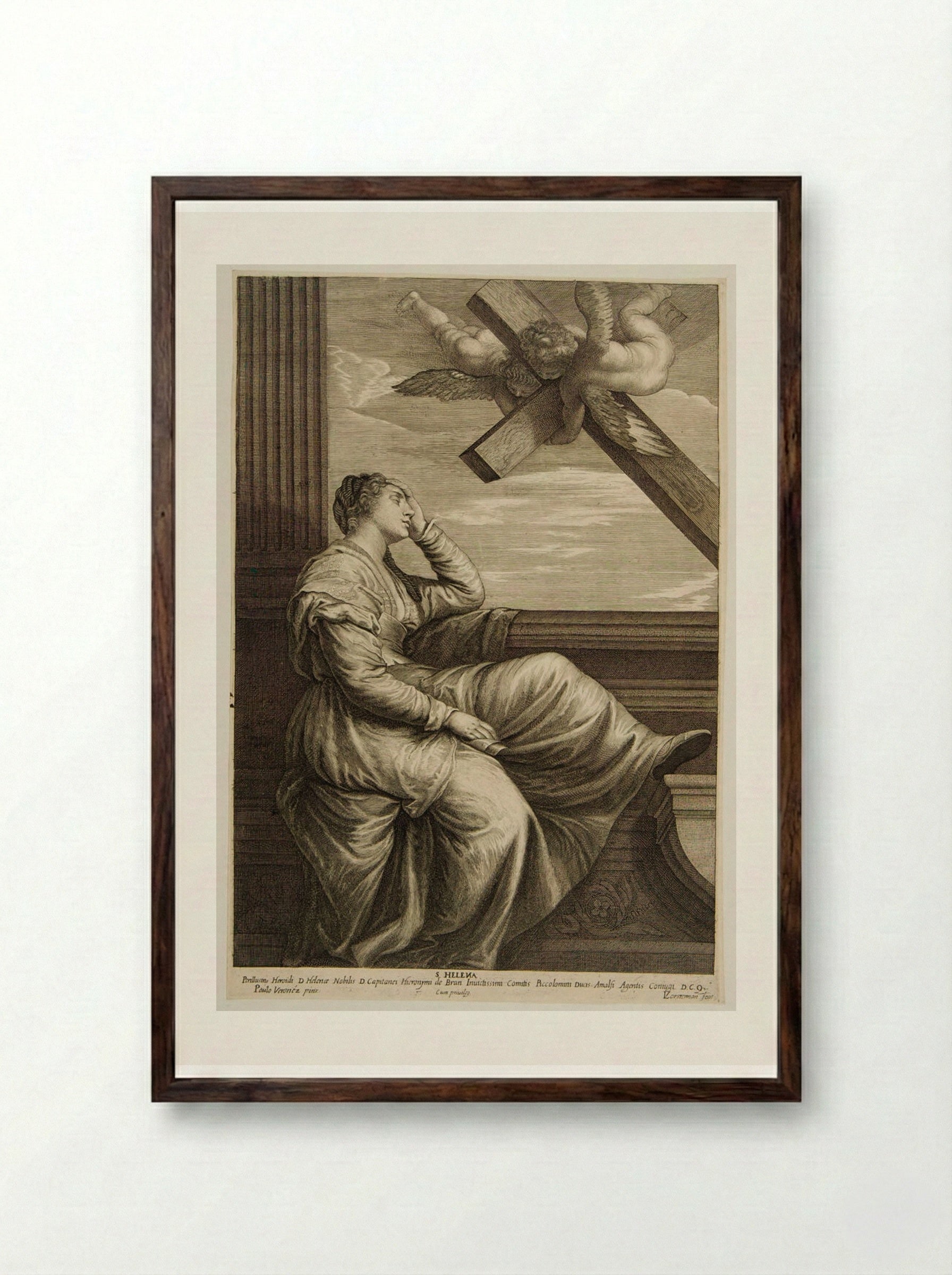 Saint Helena - Lucas Vorsterman I - Framed Print Dark Wood
