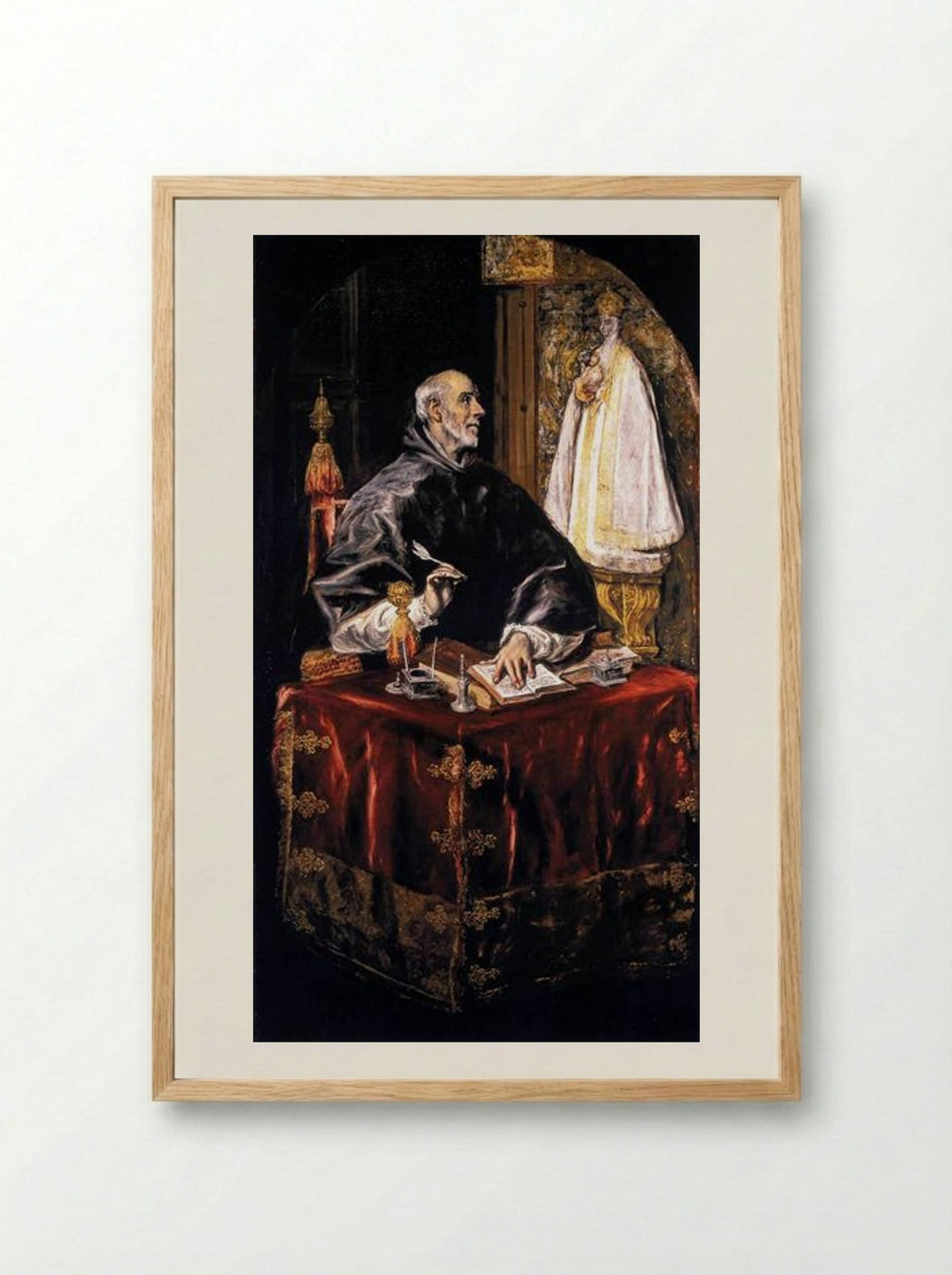 Saint Ildefonsus - El Greco - Framed Print Wood