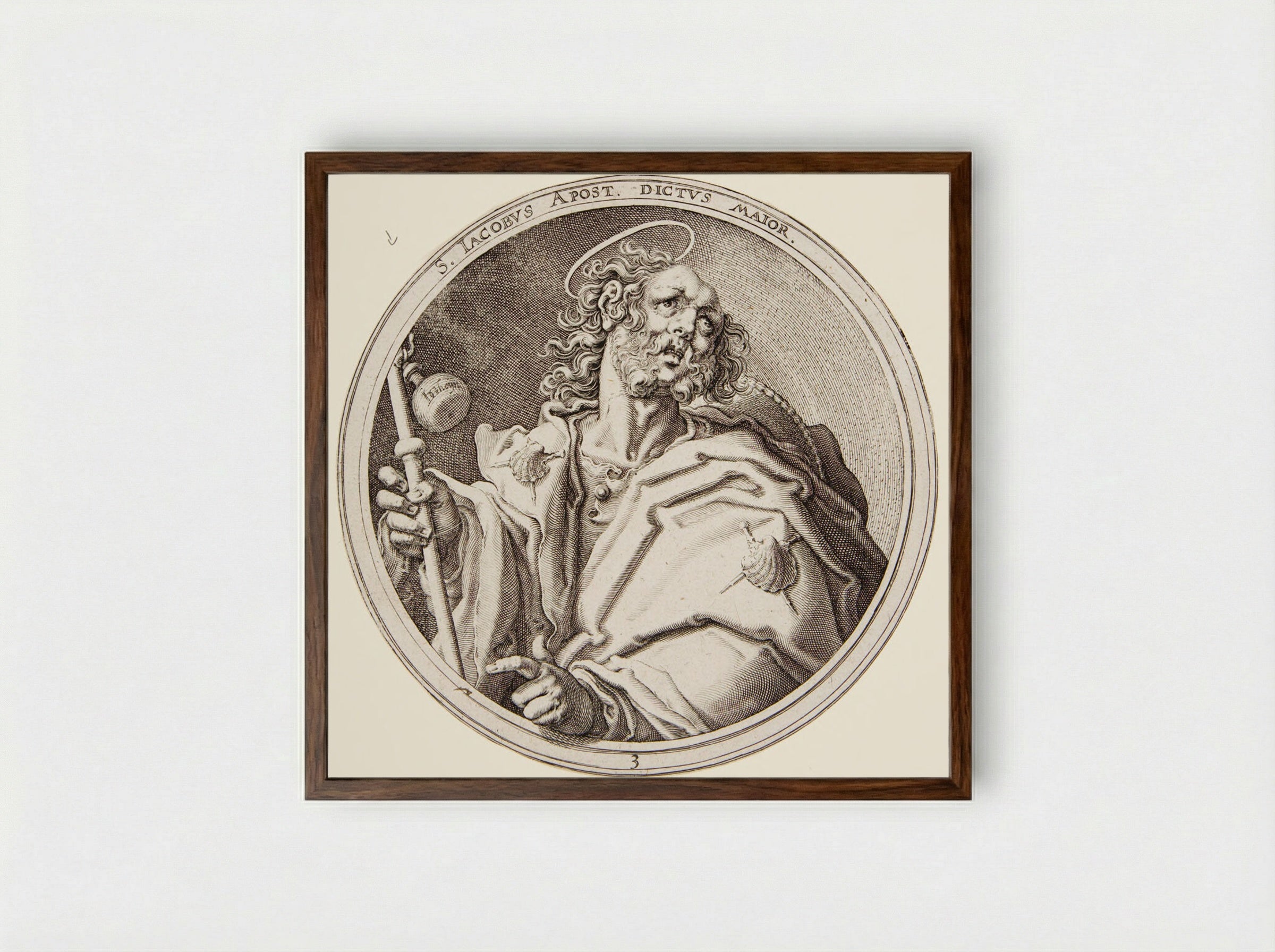 Saint James the Greater - Zacharias Dolendo - Framed Print Dark Wood