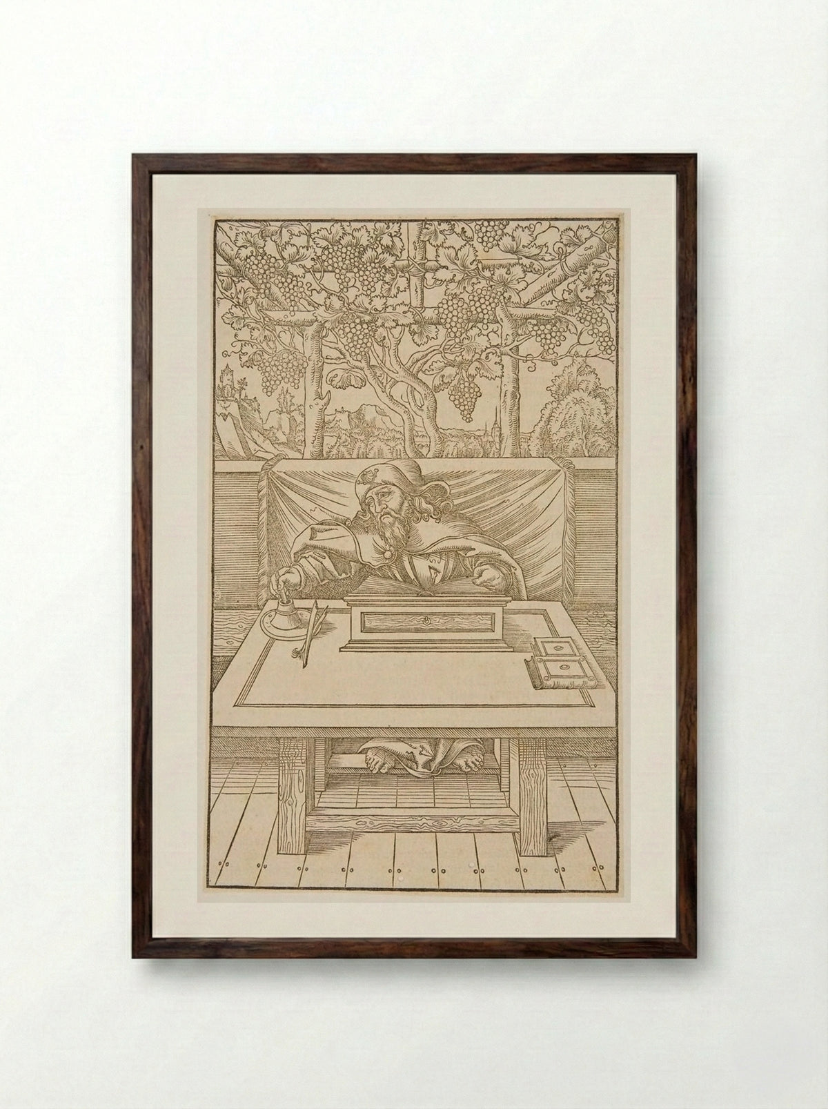 Saint James the Greater - Lucas Cranach the Younger - Framed Print Dark Wood