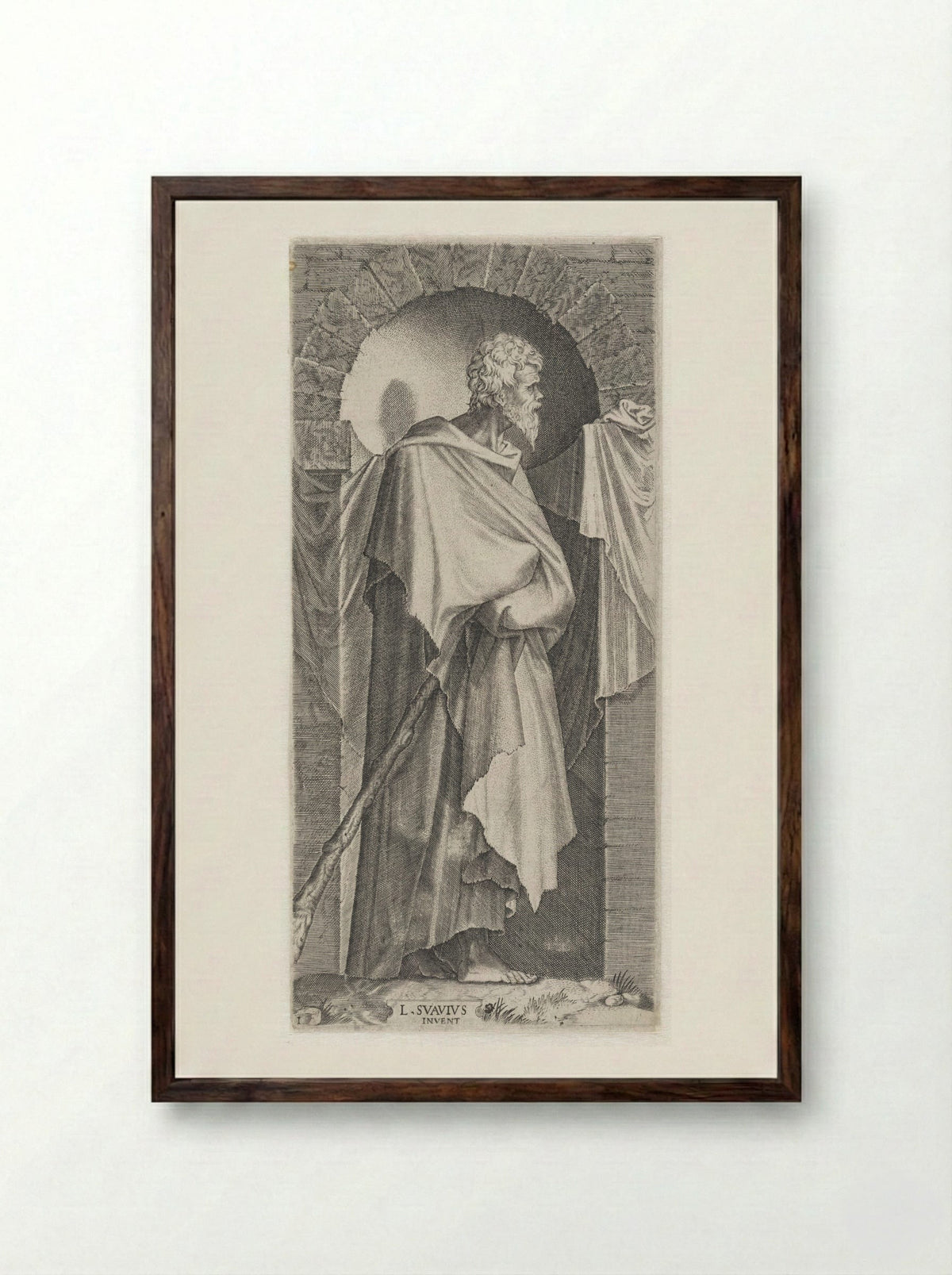 Saint James the Less - Lambertus Suavius - Framed Print Dark Wood