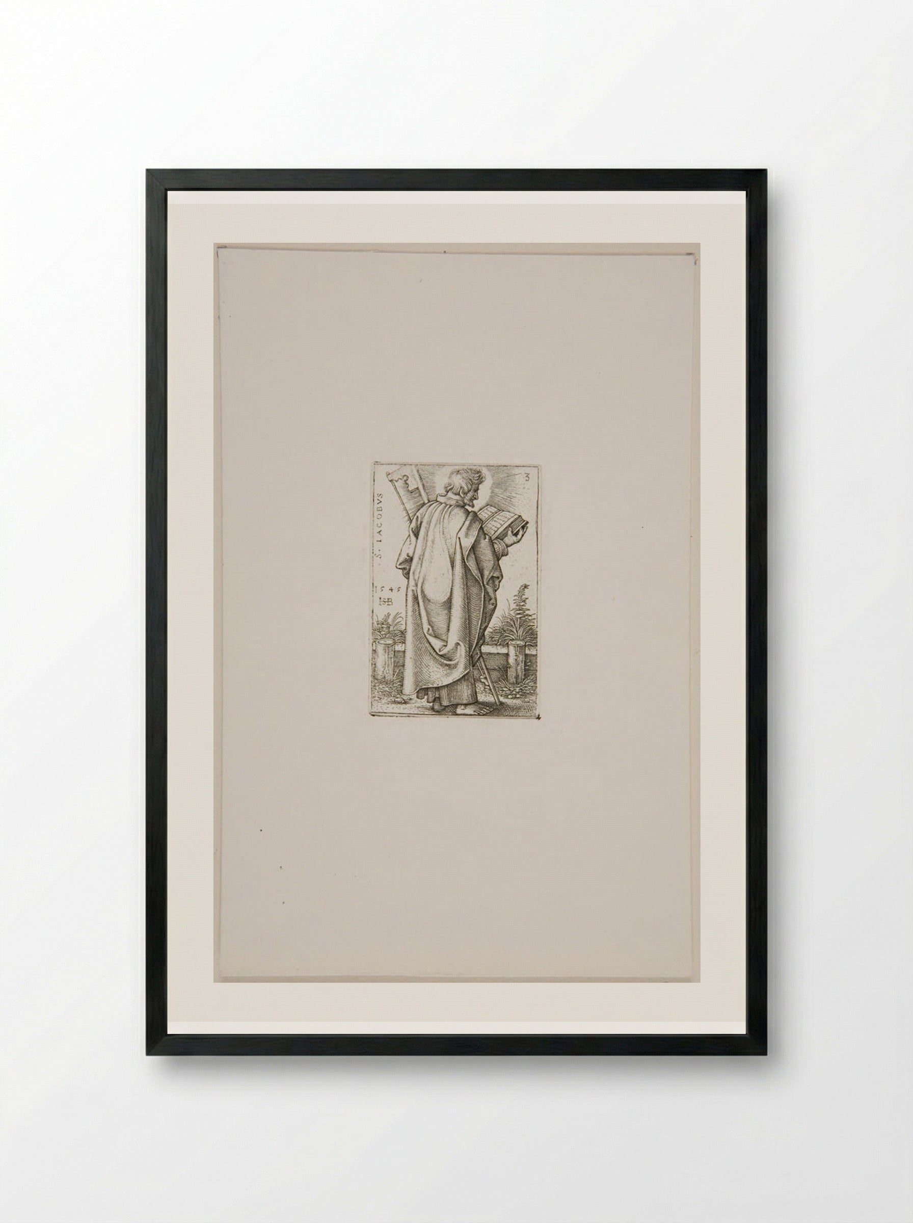 Saint James the Lesser - Sebald Beham - Framed Print Black