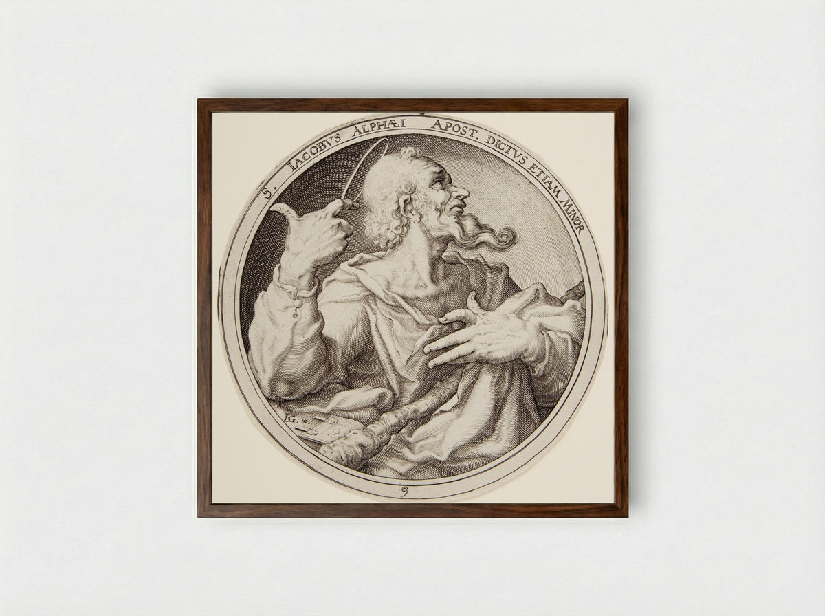 Saint James the Lesser - Zacharias Dolendo - Framed Print Dark Wood