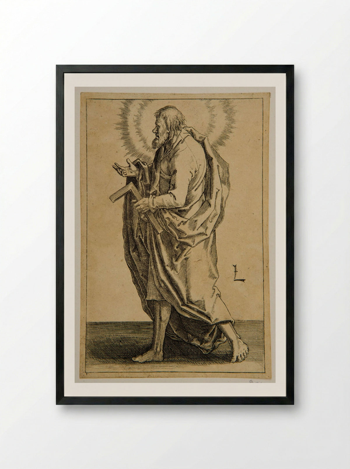 Saint James the Younger - Lucas van Leyden - Framed Print Black