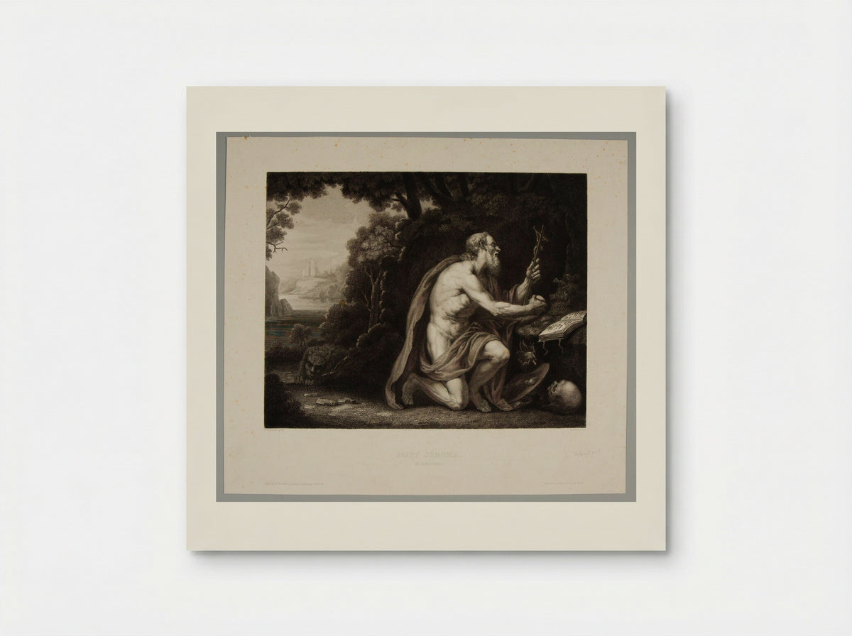 Saint Jerome (After Domenichino) - Jean Marie Leroux - Poster