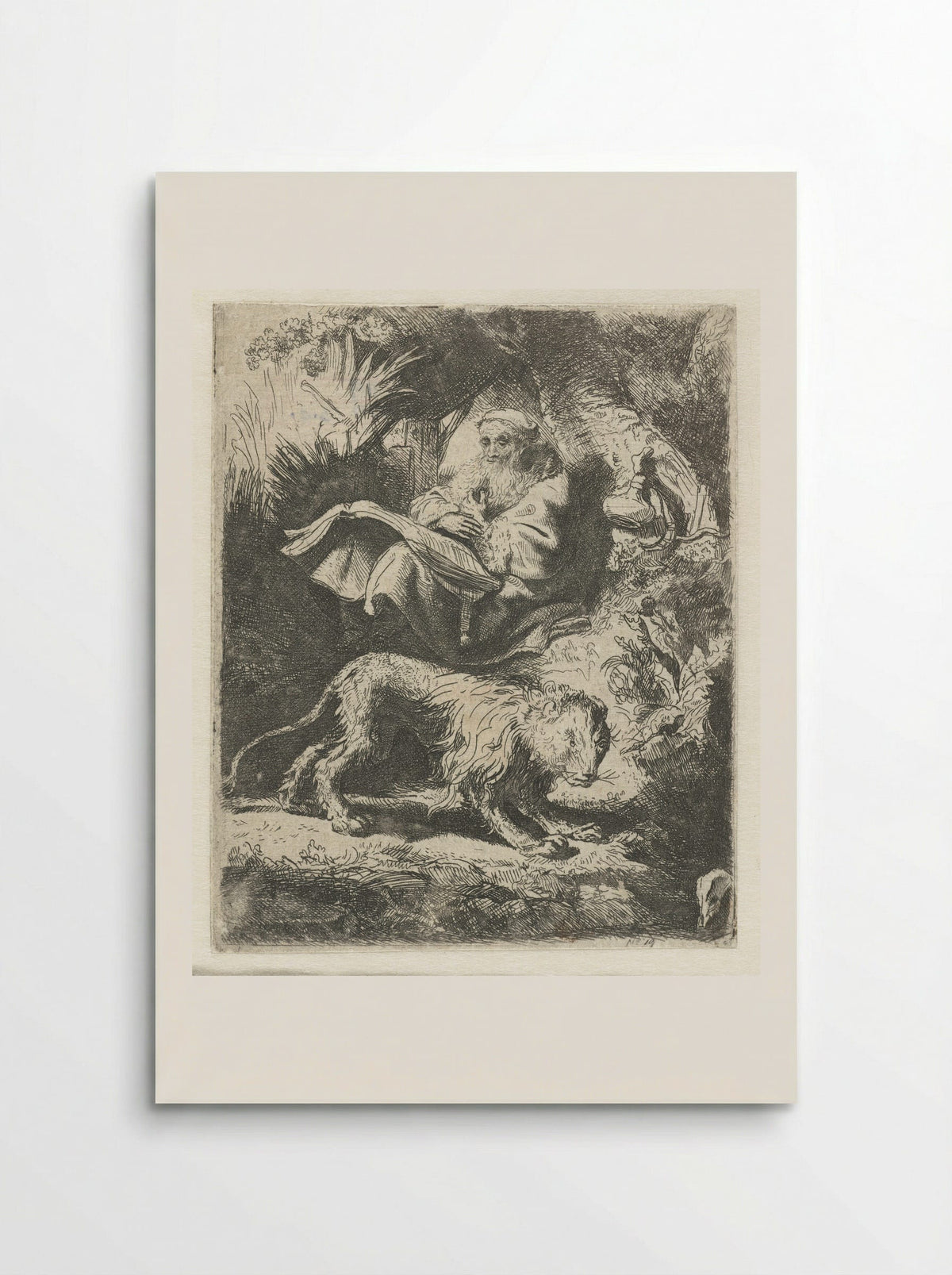 Saint Jerome Reading in the Wilderness - Joseph-Alexandre Le Campion - Poster