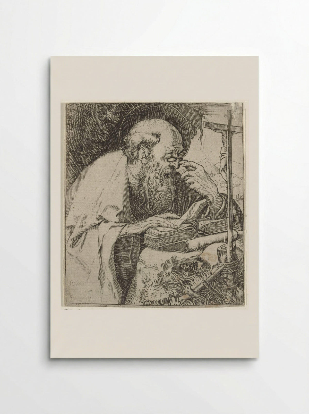 Saint Jerome Reading - Annibale Carracci - Poster