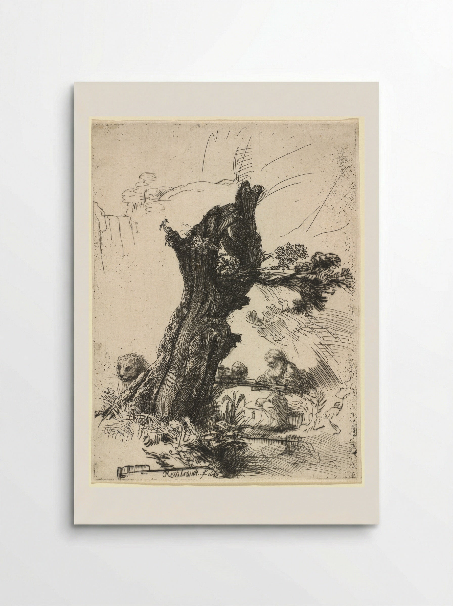 Saint Jerome beside a Pollard Willow - Rembrandt Harmensz. van Rijn - Poster