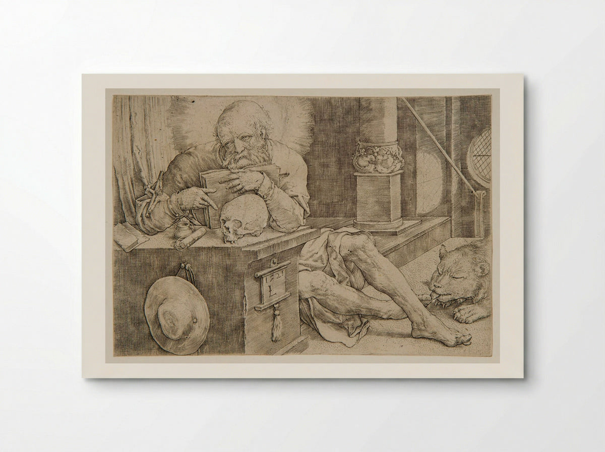 Saint Jerome in His Chamber - Lucas van Leyden - Poster