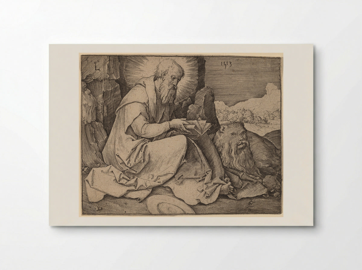 Saint Jerome in a Landscape - Lucas van Leyden - Poster