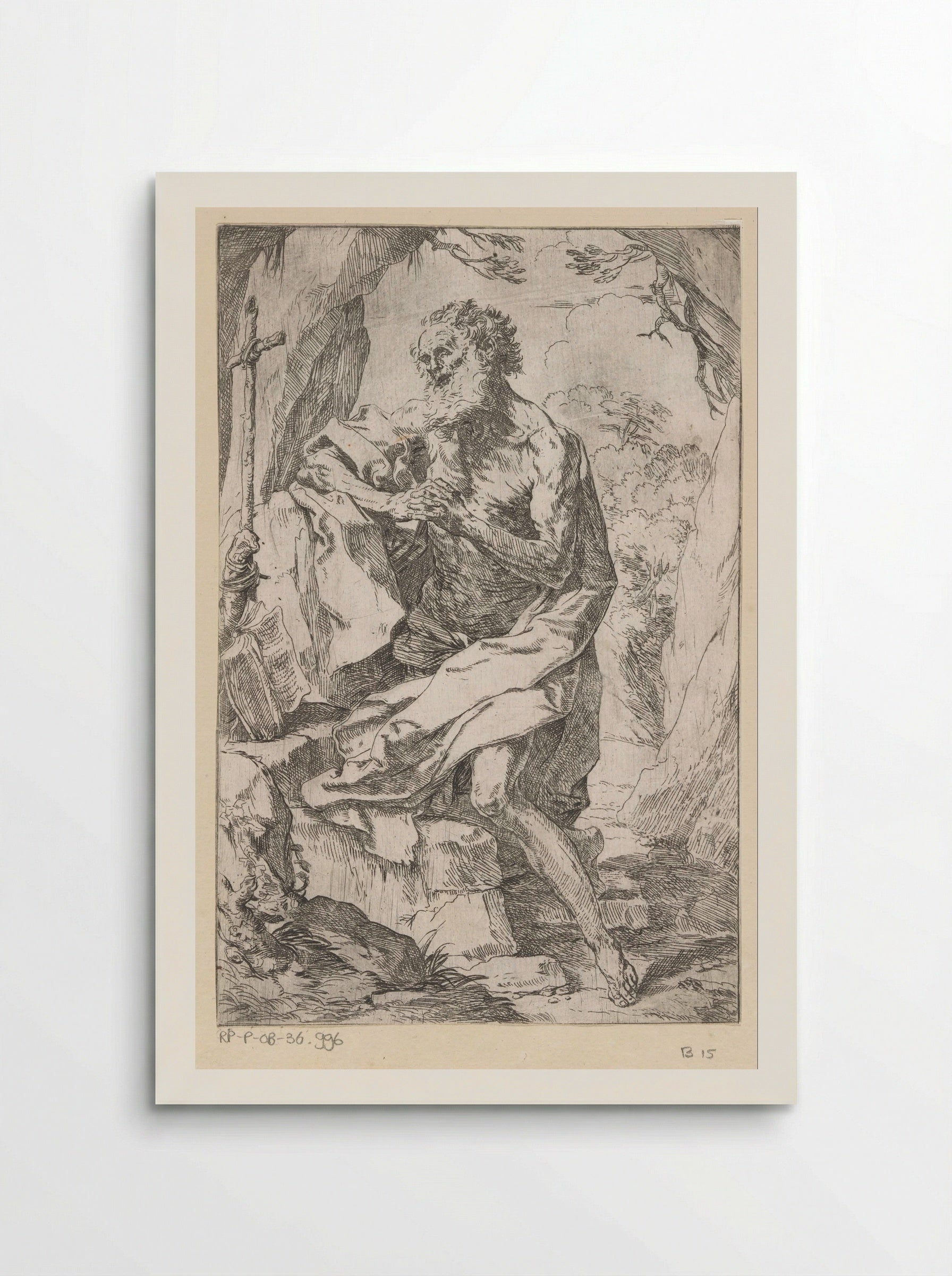 Saint Jerome in the Wilderness - Guido Reni - Poster
