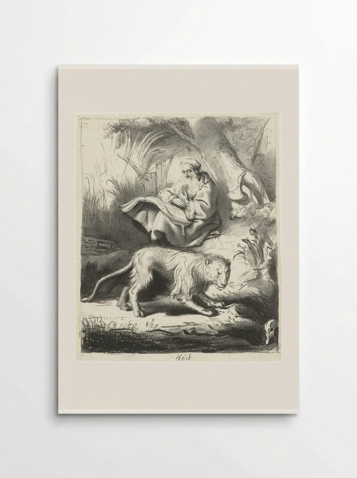 Saint Jerome in the Wilderness - Moses ter Borch - Poster